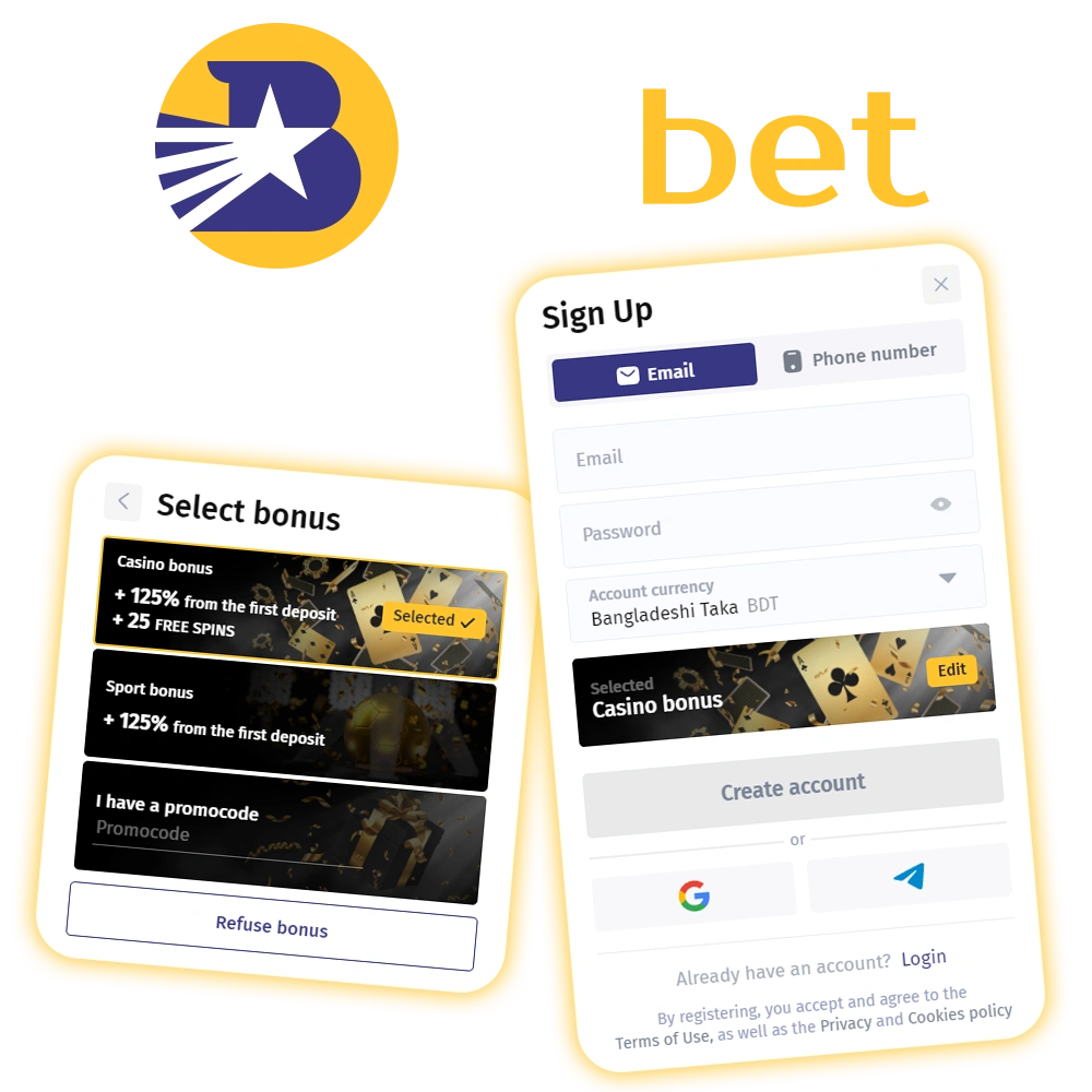 How to register and login on the Bilbet platform.