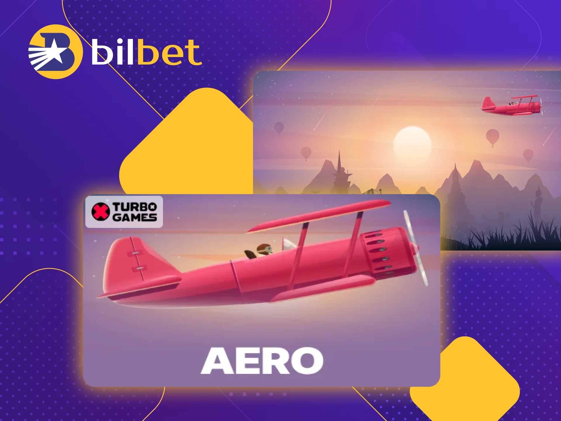 Go to the Instant Win Games section and find the Aero game on the Bilbet online casino website.