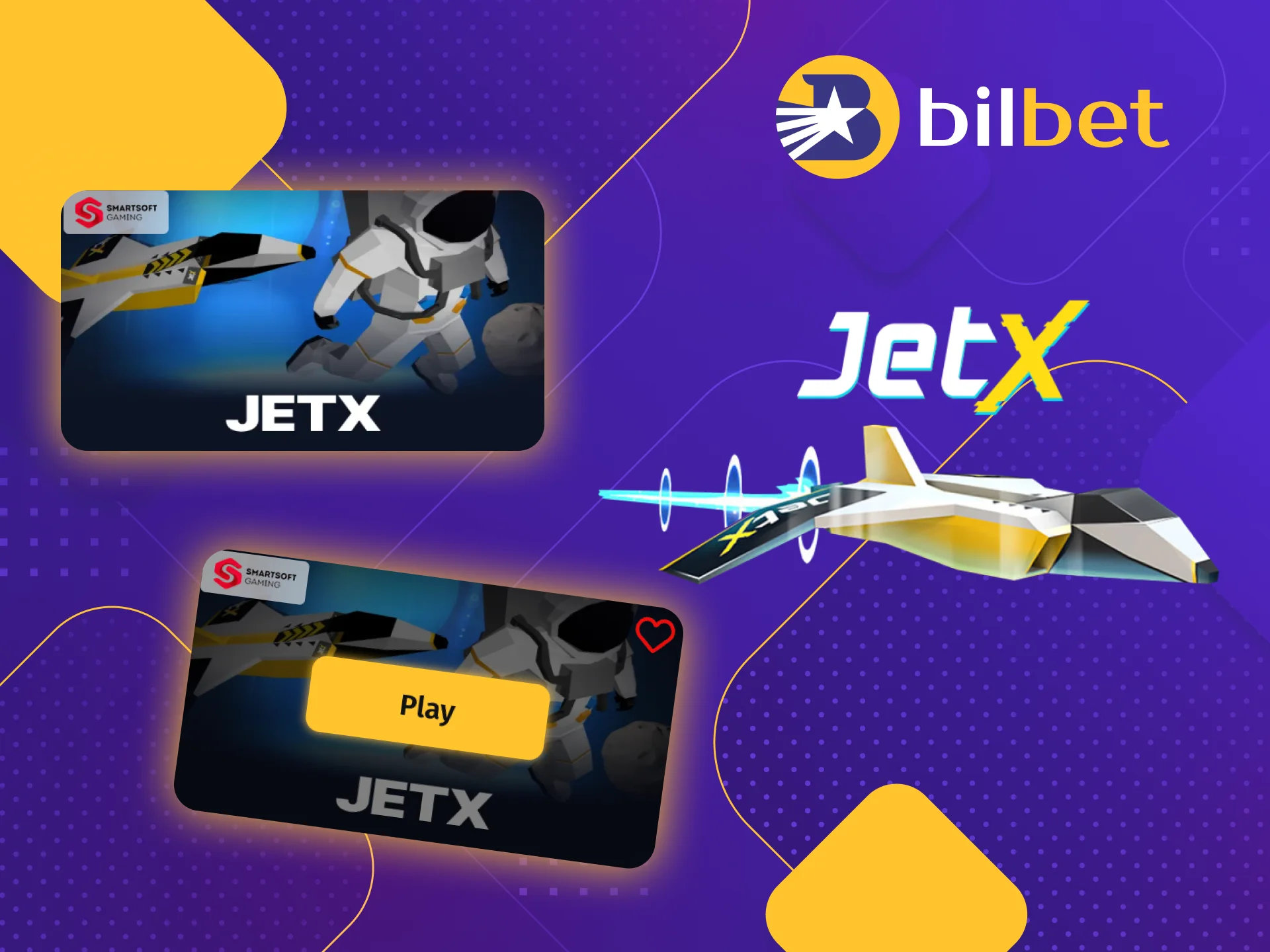 Try your luck in the JetX game at the Bilbet online casino.