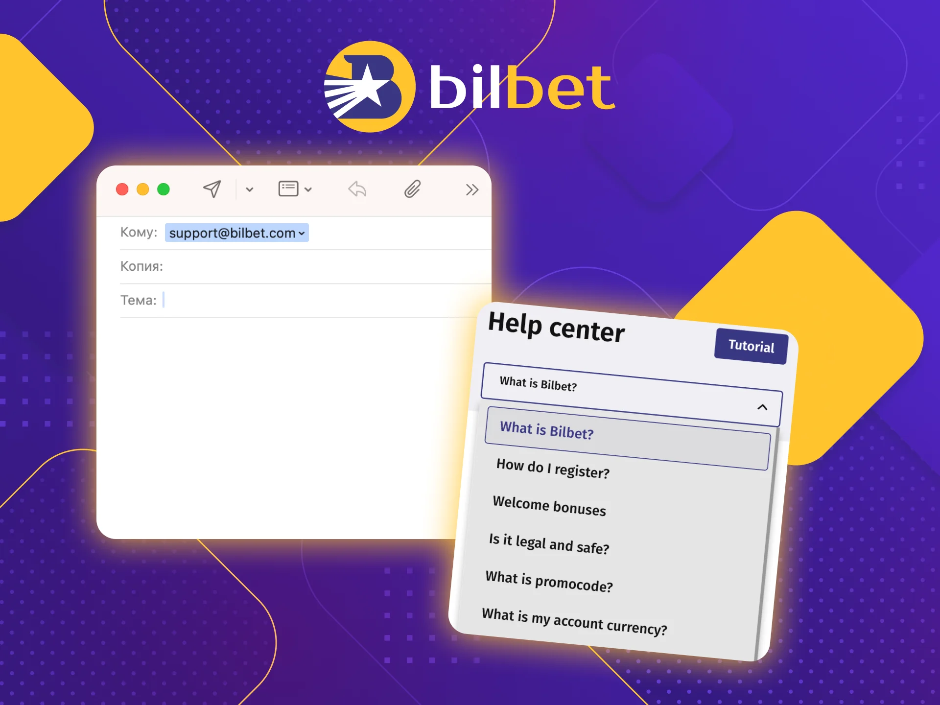 If you have any questions, you can contact the support service at the Bilbet online casino.